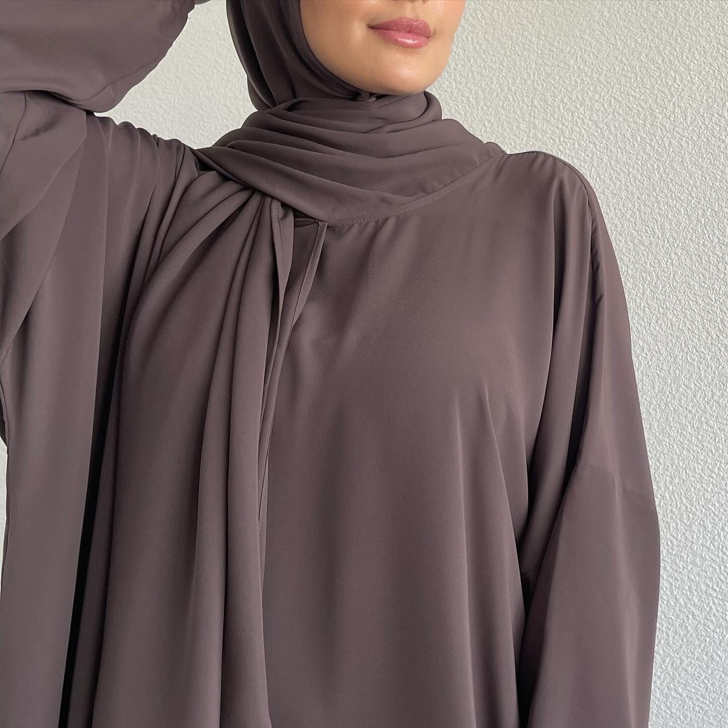Umber Brown Classic One Piece Prayer Abaya