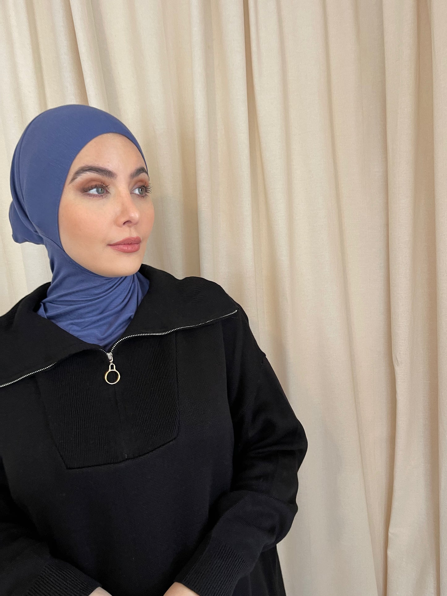 Ninja hijab full coverage hijab caps, under-cap with tie back function. Next day delivery hijabs UK