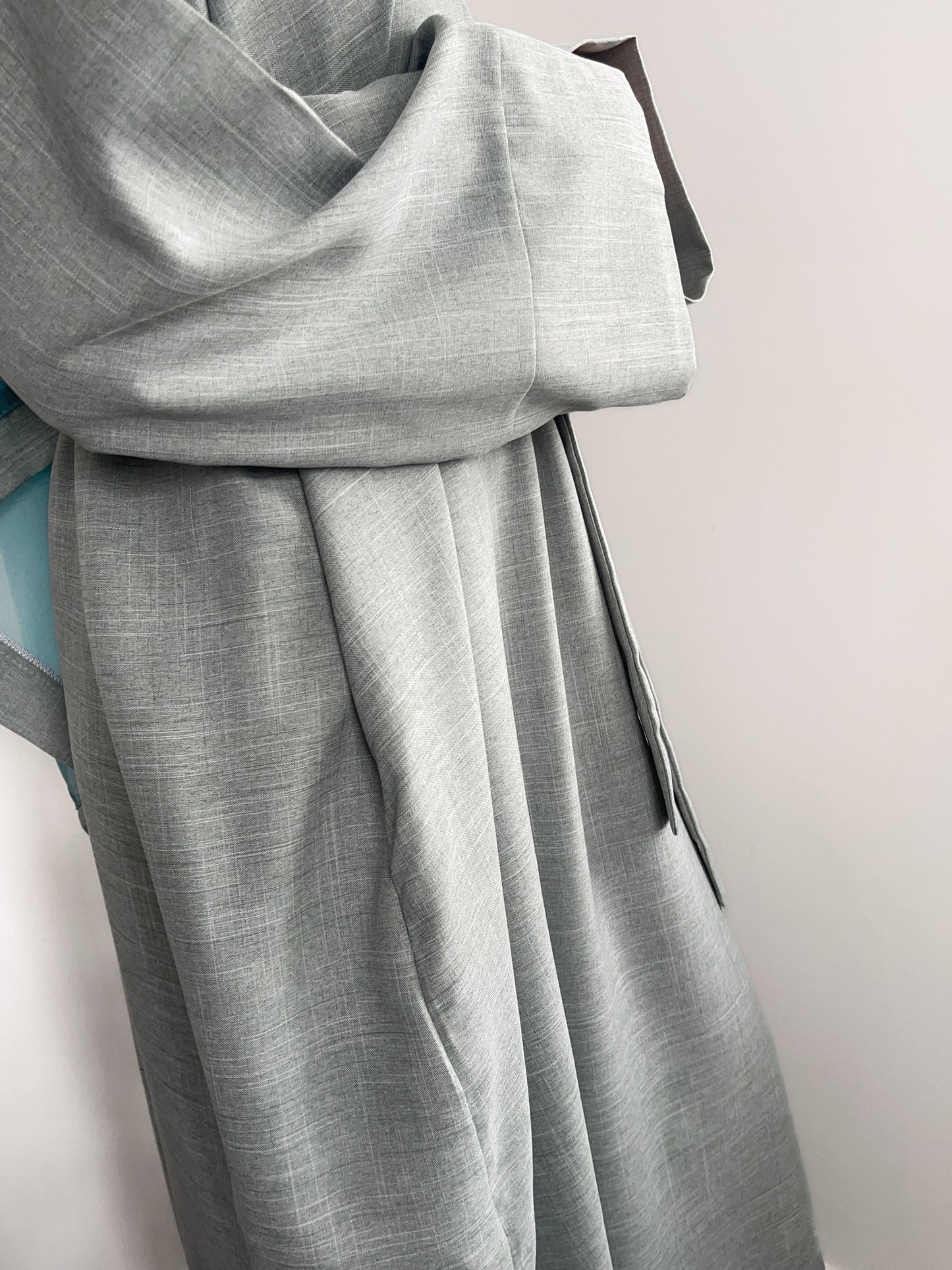 OVERSIZED MINT LINEN CLOSED EVERYDAY ABAYA SET