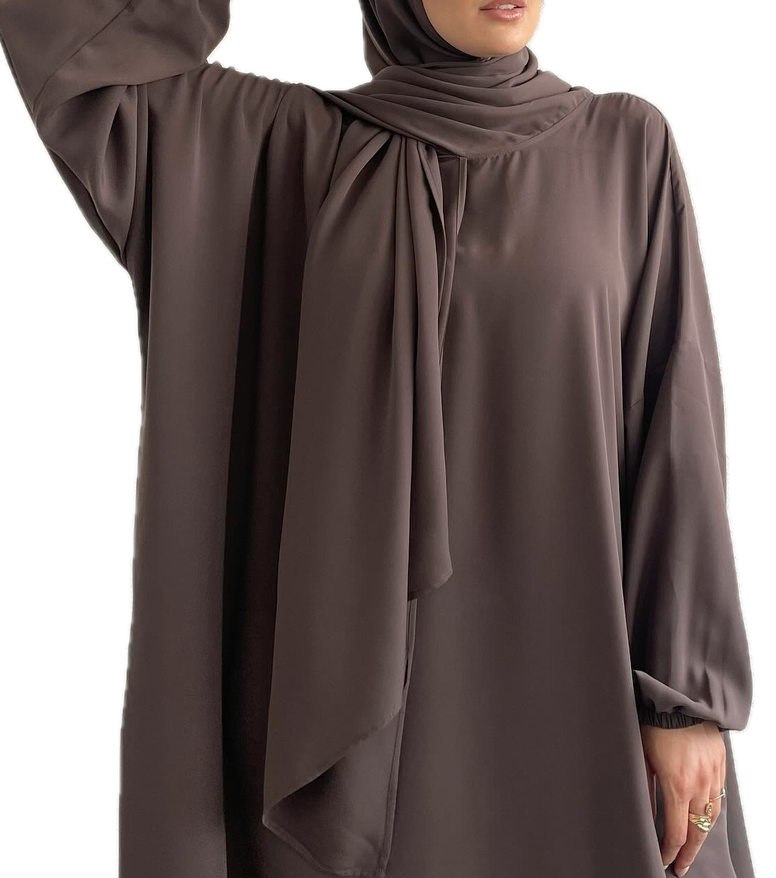 Umber Brown Classic One Piece Prayer Abaya