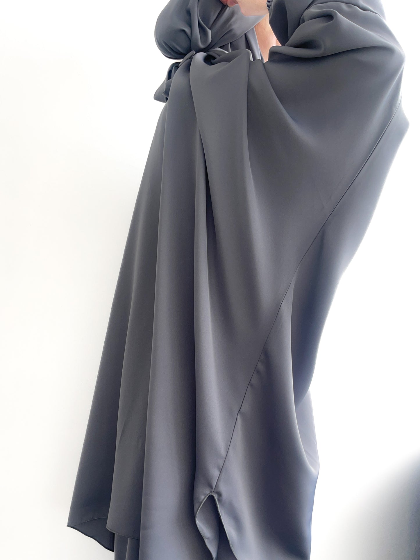 TWO PIECE JILBAB - PRAYER SET WITH ELASTIC CUFFS SLATE GREY/BLUE