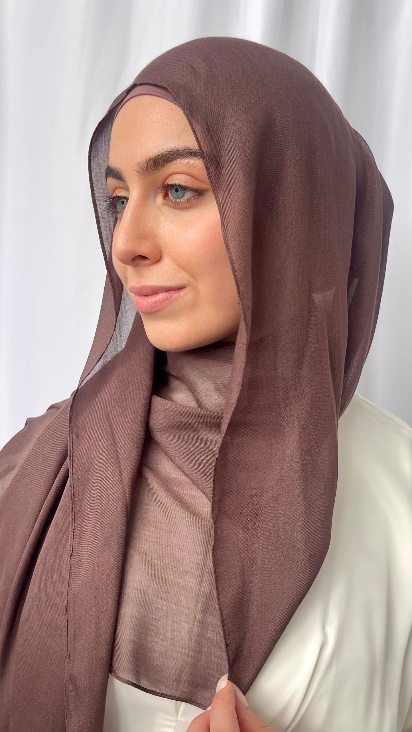 Modal Matching Hijab Set - Brunette