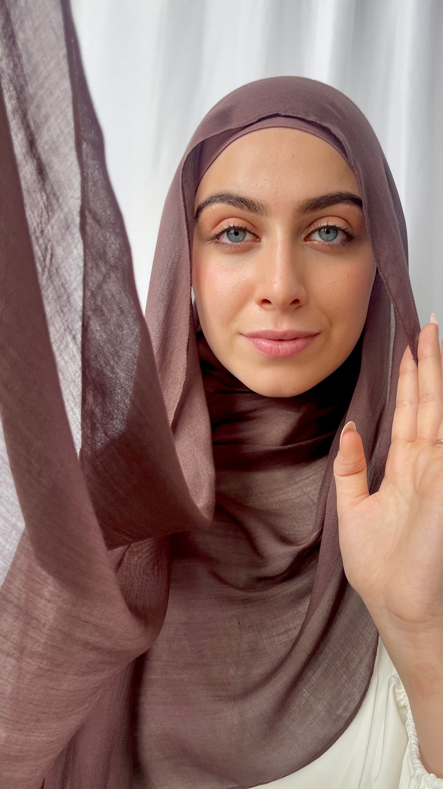 Modal Matching Hijab Set - Brunette