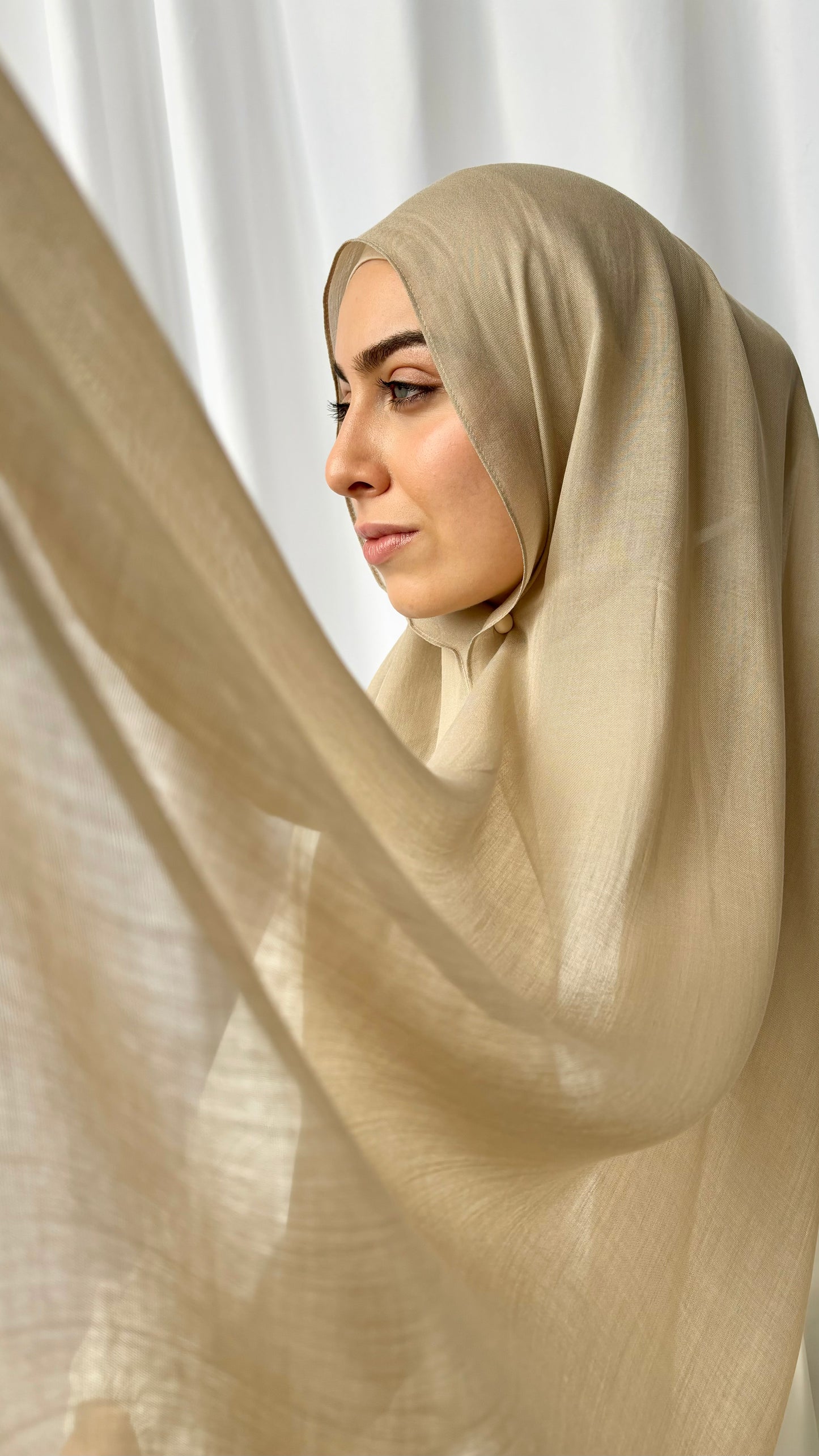 Modal Matching Hijab Set - Ecru