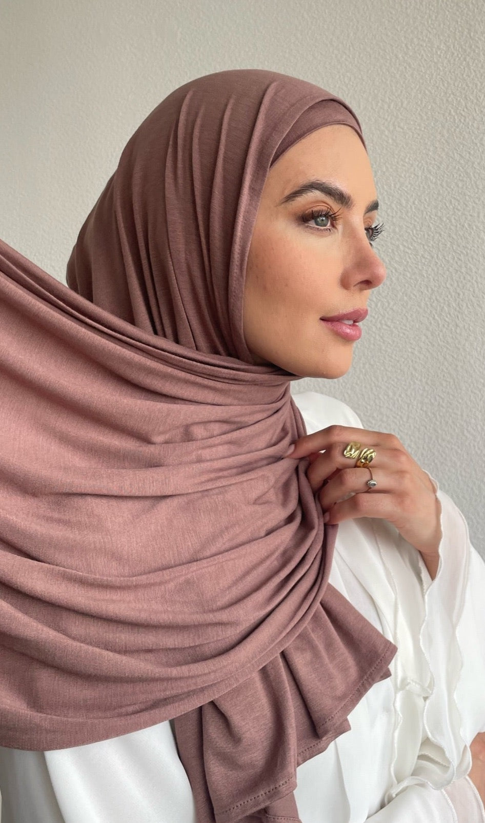 Mini jersey hijabs for work.Perfect hijab styles for back to school.