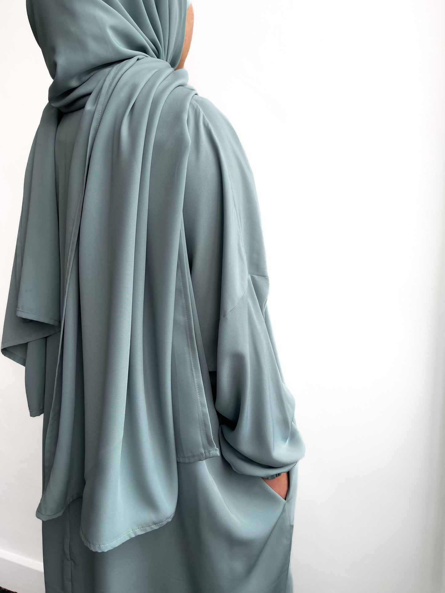 Muted Mint Classic One Piece Prayer Abaya