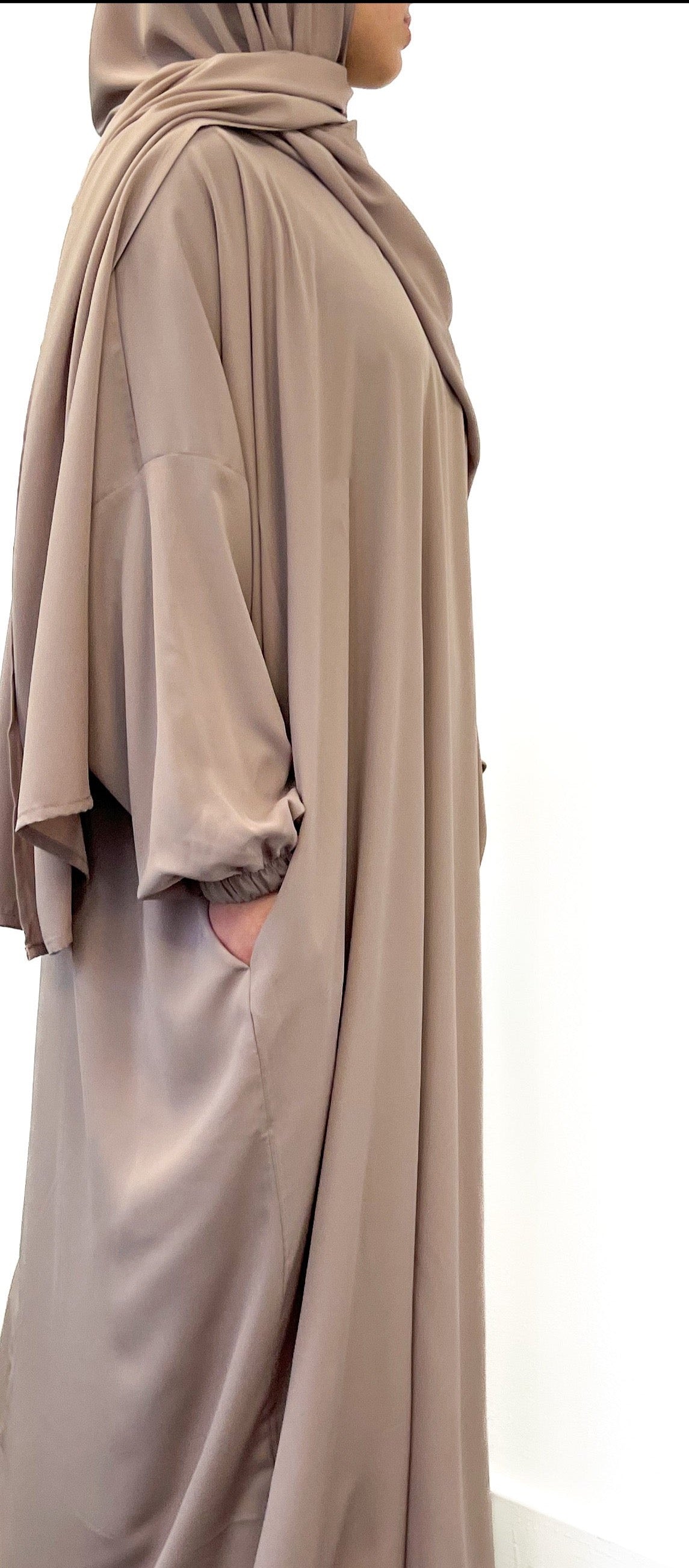 Sand Beige Classic One Piece Prayer Abaya