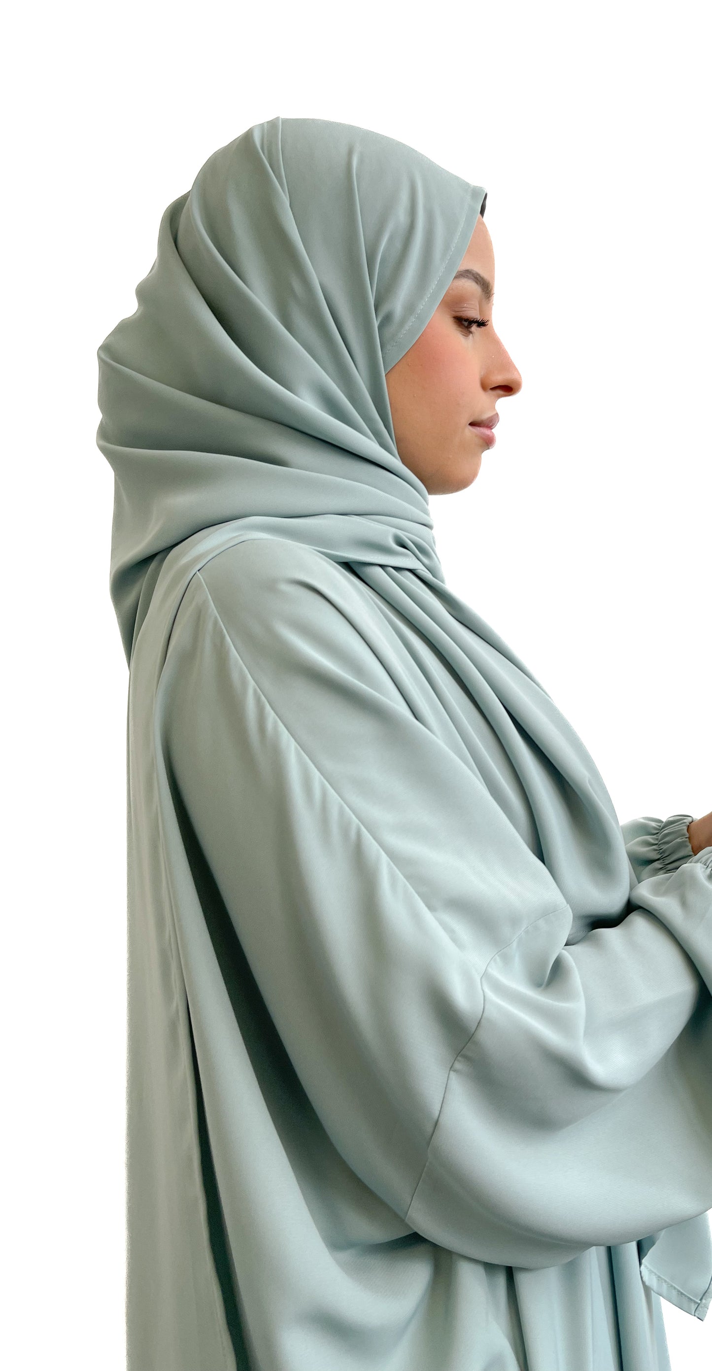 Muted Mint Classic One Piece Prayer Abaya