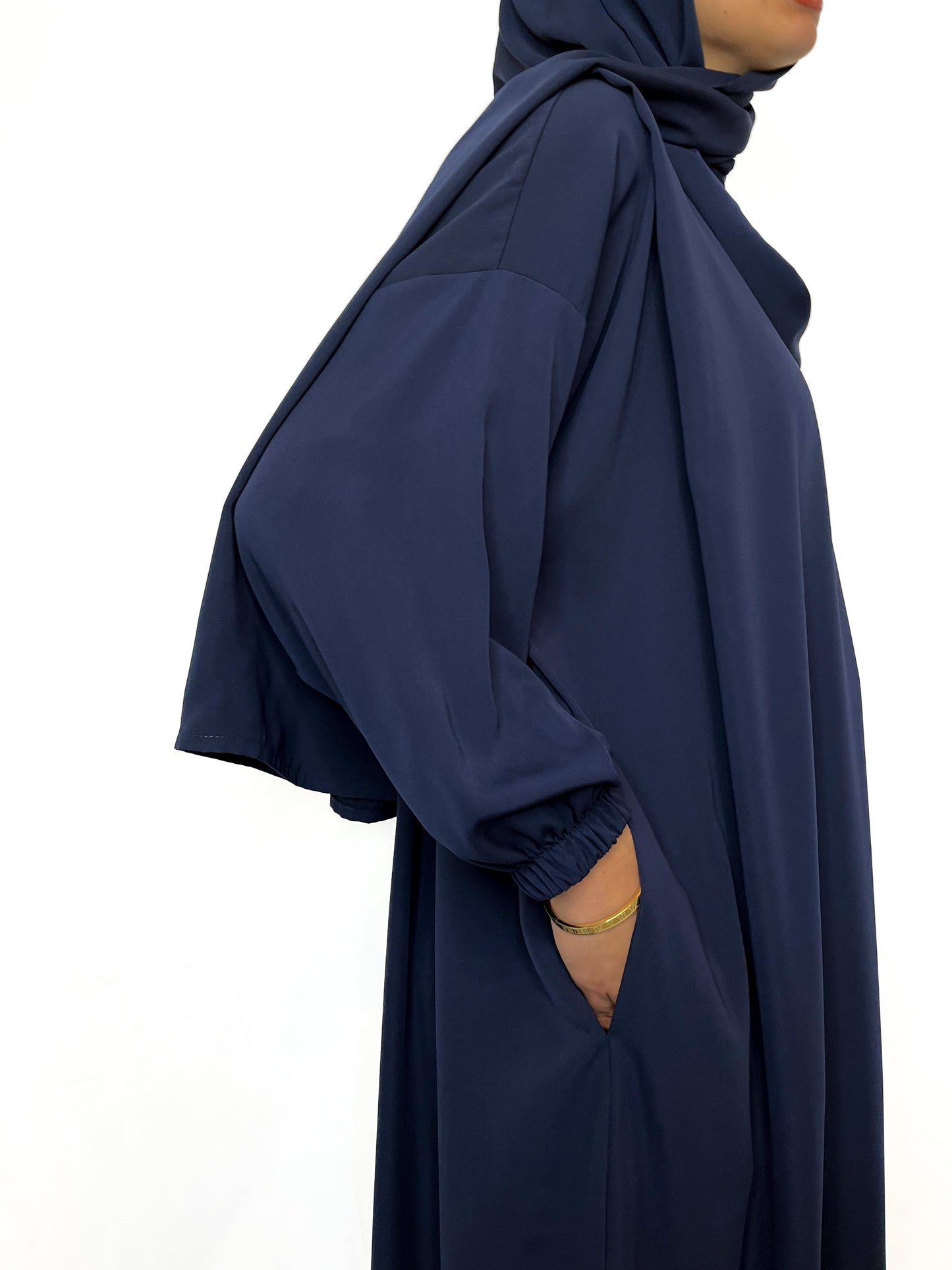 MIDNIGHT NAVY CLASSIC ONE PIECE ABAYA