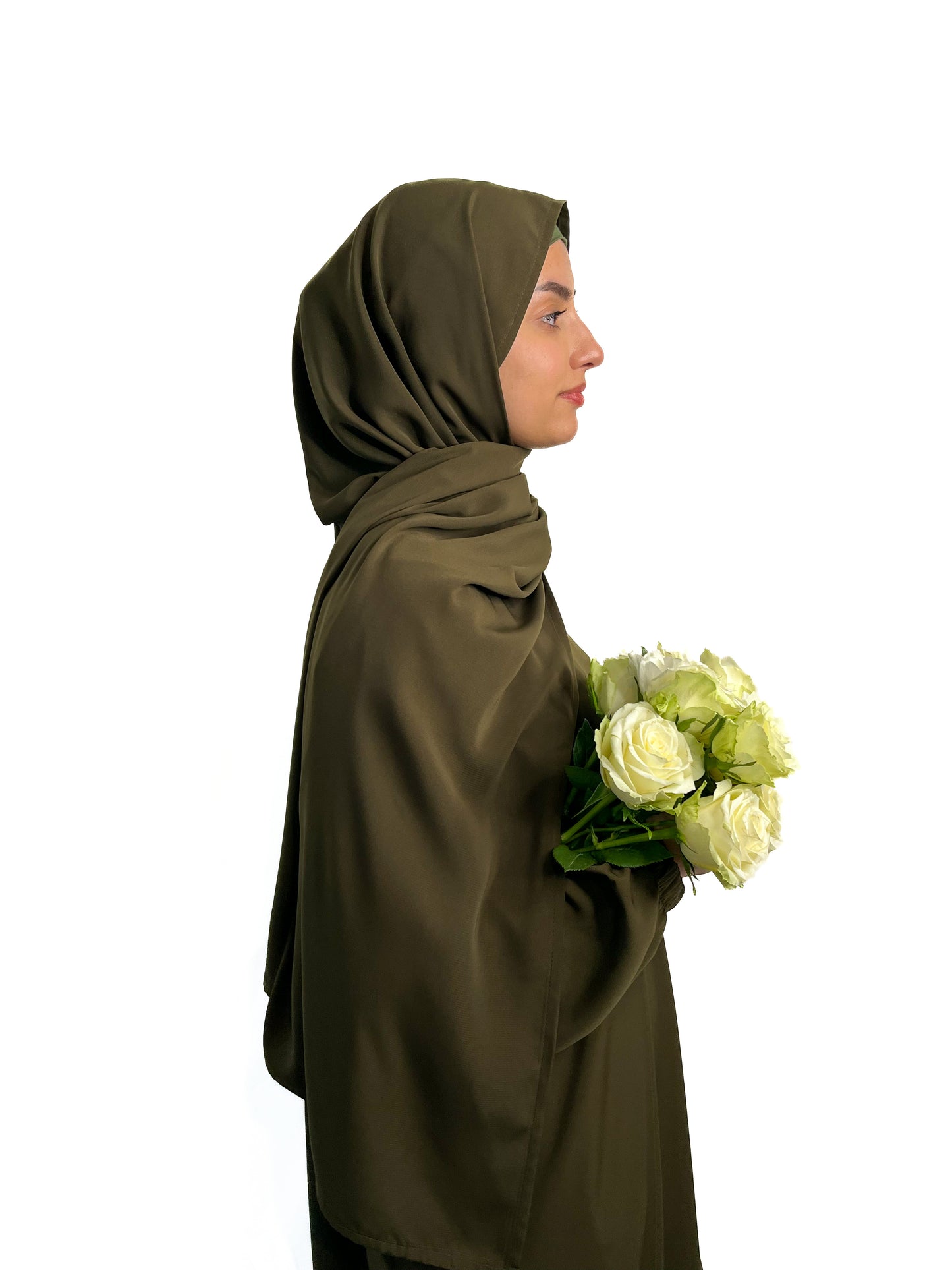 OLIVE GREEN CLASSIC ONE PIECE ABAYA