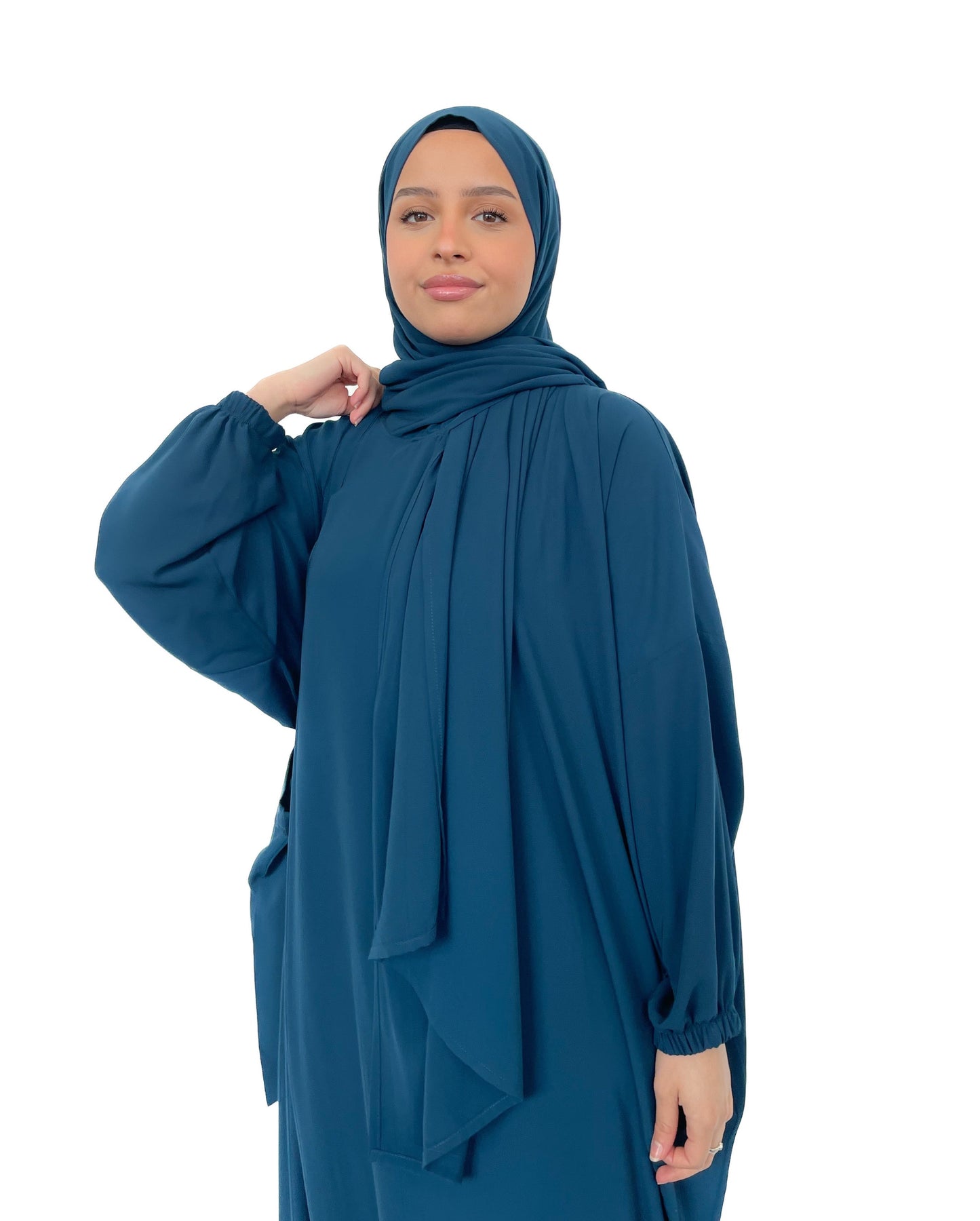 Ocean Teal Classic One Piece Prayer Abaya