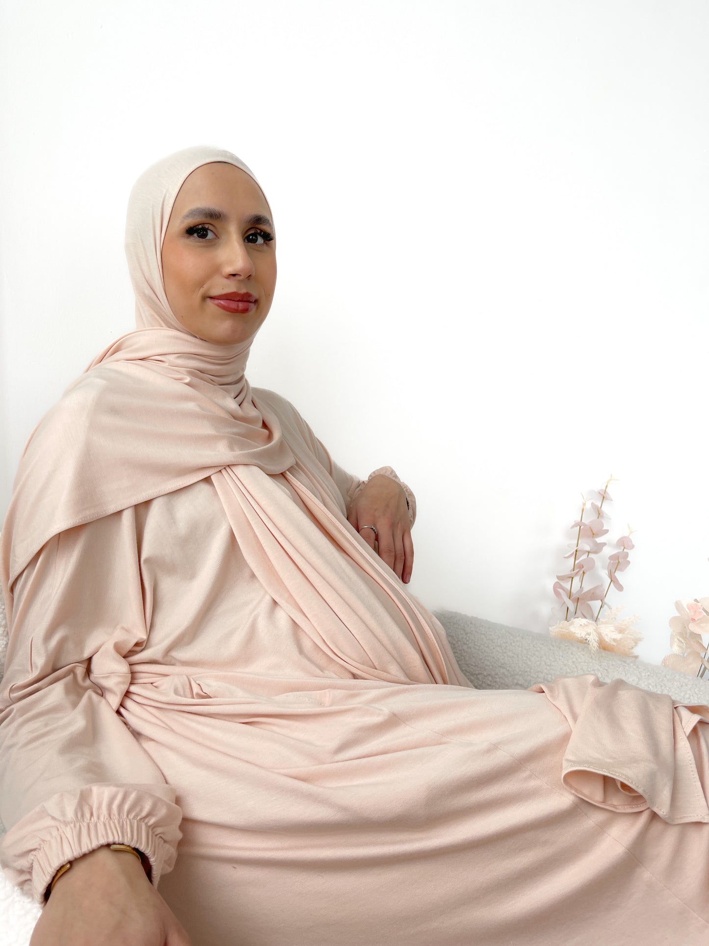 MUMMY & ME | LADIES ONE PIECE PRAYER ABAYA- MACADAMIA
