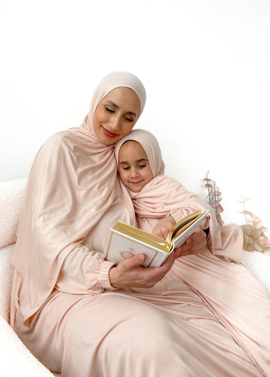 MUMMY & ME | LADIES ONE PIECE PRAYER ABAYA- MACADAMIA