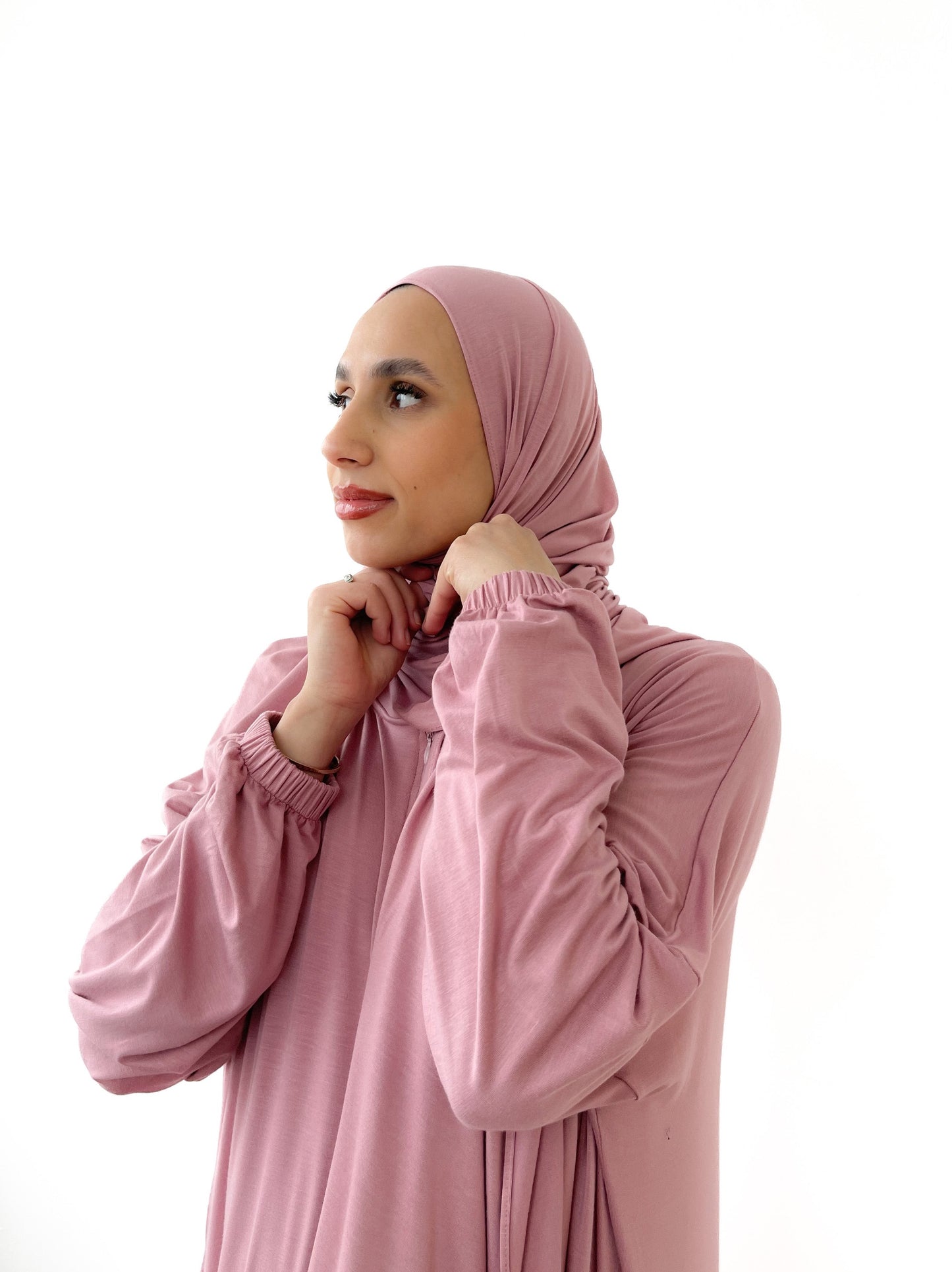 MUMMY & ME | LADIES ONE PIECE PRAYER ABAYA- OLD ROSE
