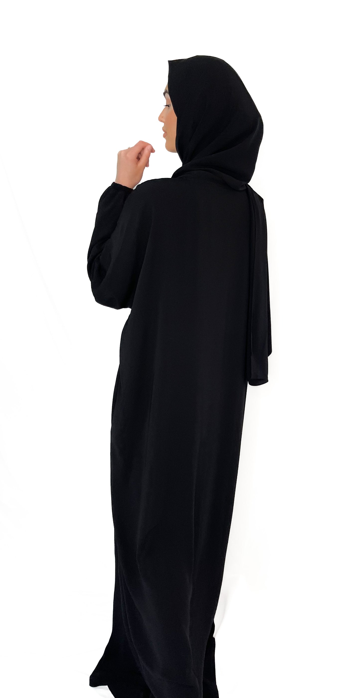 COAL BLACK CLASSIC ONE PIECE ABAYA