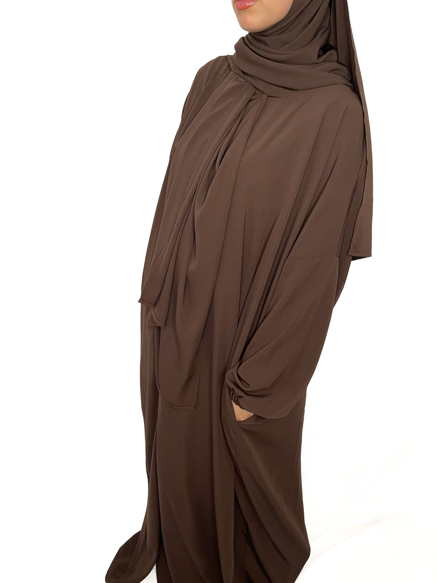 ESPRESSO BROWN CLASSIC ONE PIECE ABAYA
