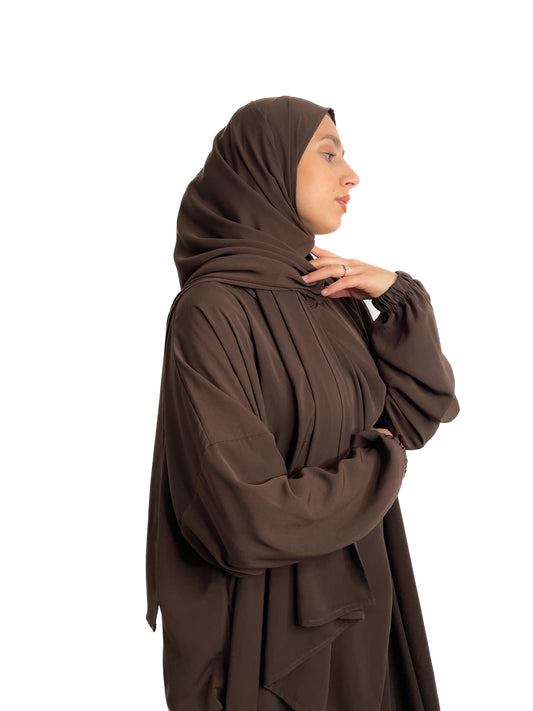 ESPRESSO BROWN CLASSIC ONE PIECE ABAYA