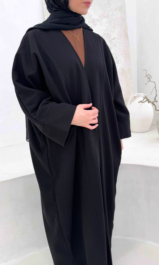 black winter abaya coat for Muslim women