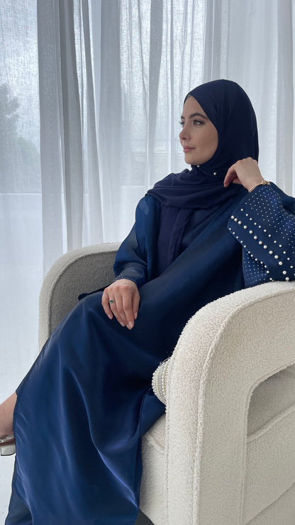 Sheer Pearl Abaya Royal