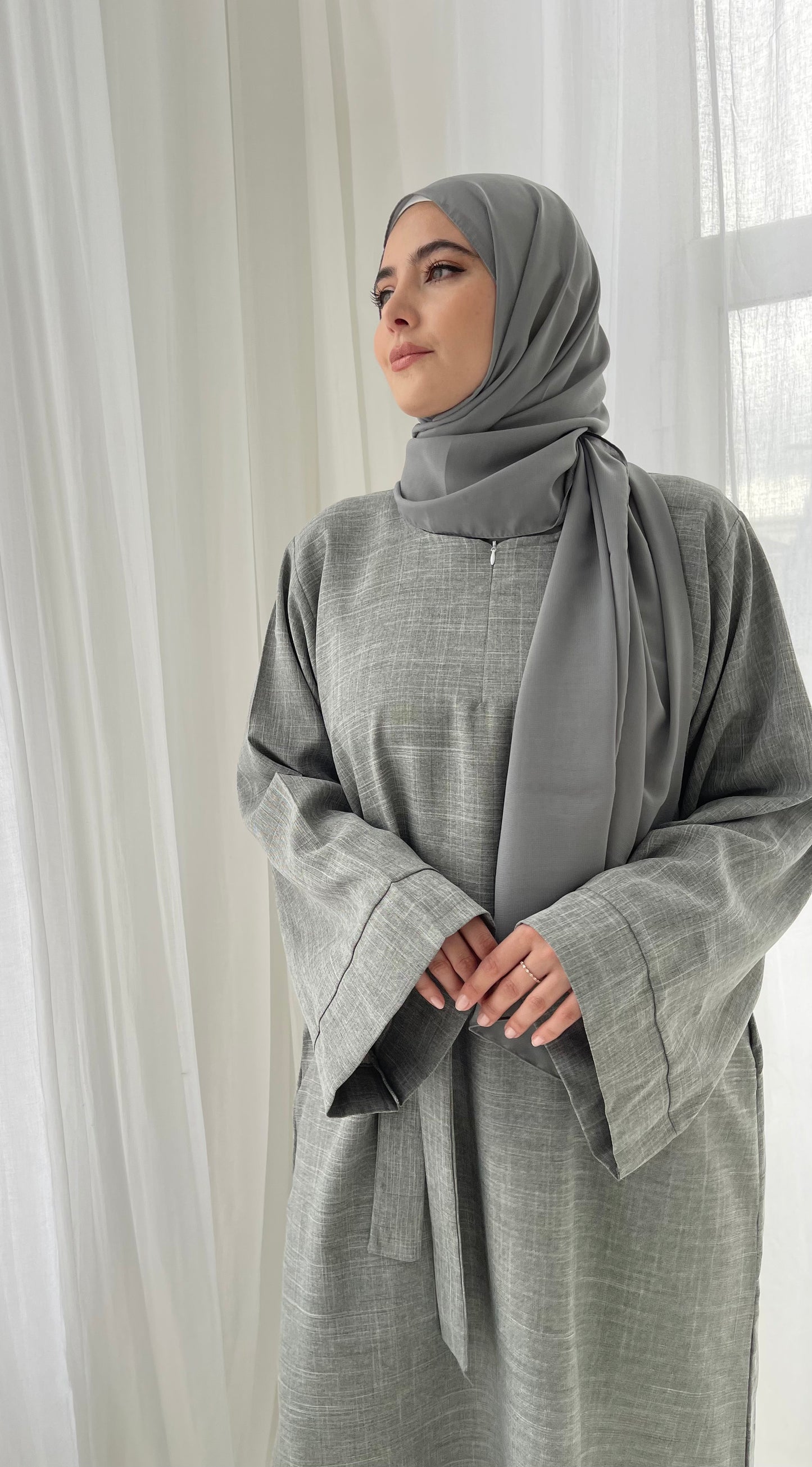 HAZE  LINEN CLOSED EVERYDAY ABAYA SET