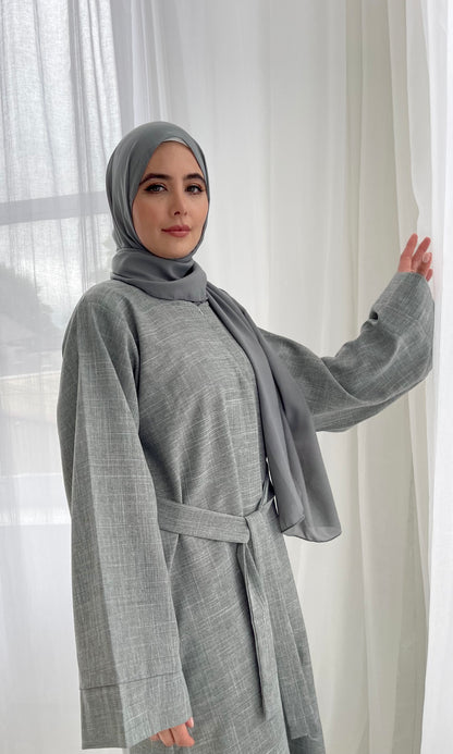 HAZE  LINEN CLOSED EVERYDAY ABAYA SET