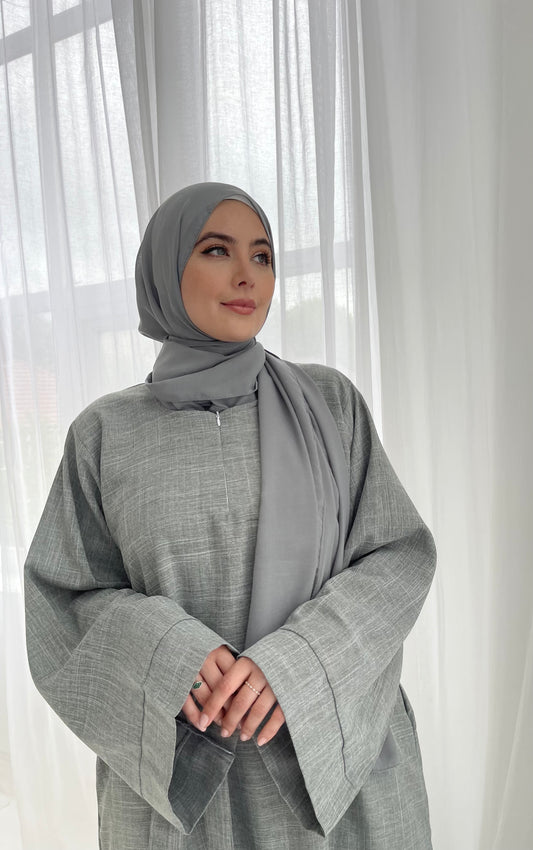 HAZE  LINEN CLOSED EVERYDAY ABAYA SET