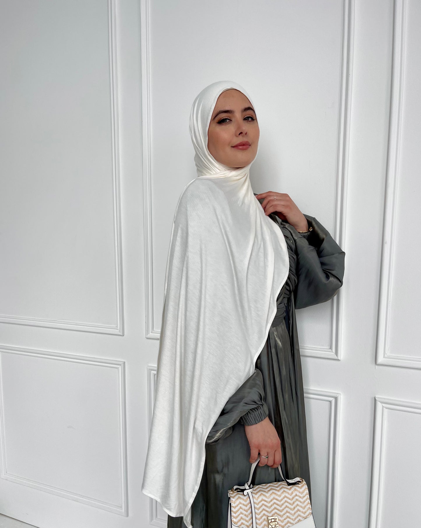 Aya 2 piece abaya set- Sage shine