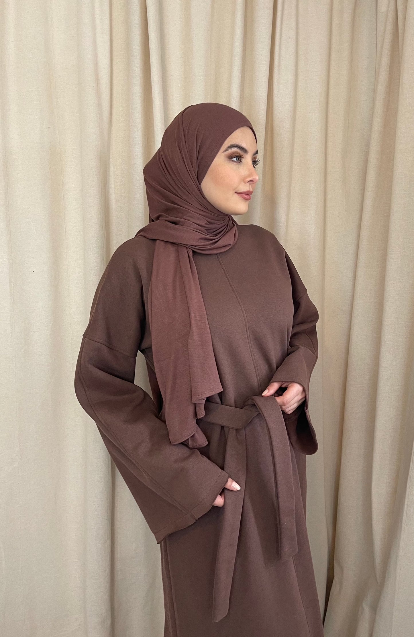 Oak Cotton Thick Abaya Dress