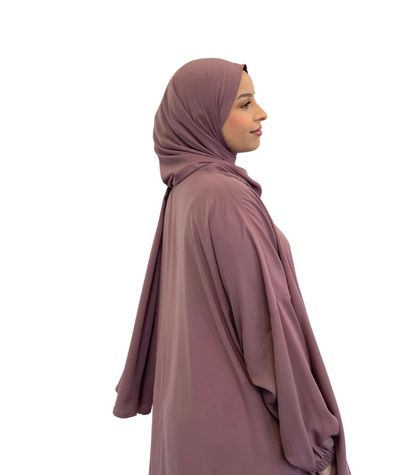 Dark Mauve Classic One Piece Prayer Abaya