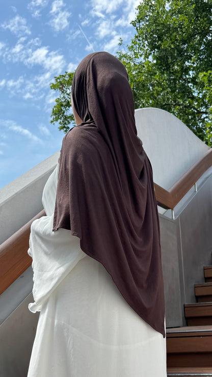 muslim women wearing cotton  jersey hijab with matching under cap