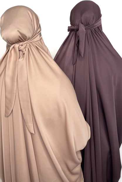 ONE PIECE FULL LENGTH JILBAB- ALMOND LUXE